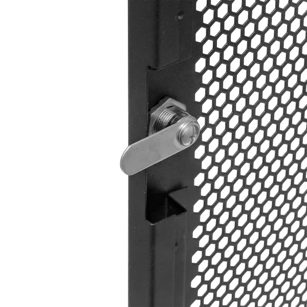 Шкаф напольный 19" TERACOM PRO 42U 600x1000 мм двери перфорированная с замком-ручкой и перфорированная чёрный