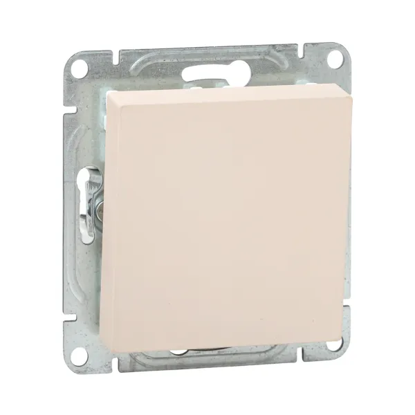 Механизм выключателя, одноклавишный, кнопочный, кремовый Эпика EKF