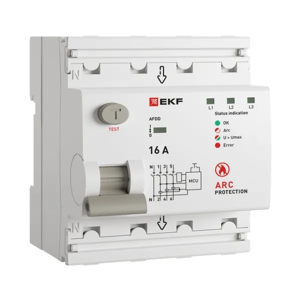 Устройство защиты от дугового пробоя (УЗДП) 3P+N 16А PROXIMA EKF