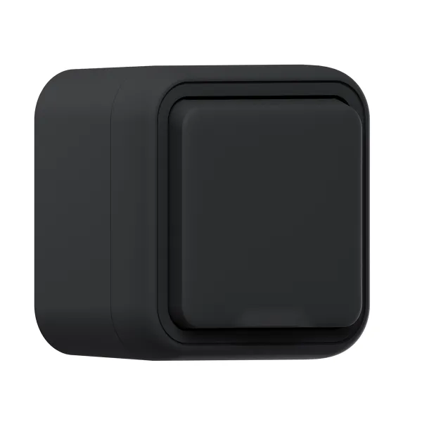 Розетка, одноместная, ОП, винтовые клеммы антрацит, Бронто EKF