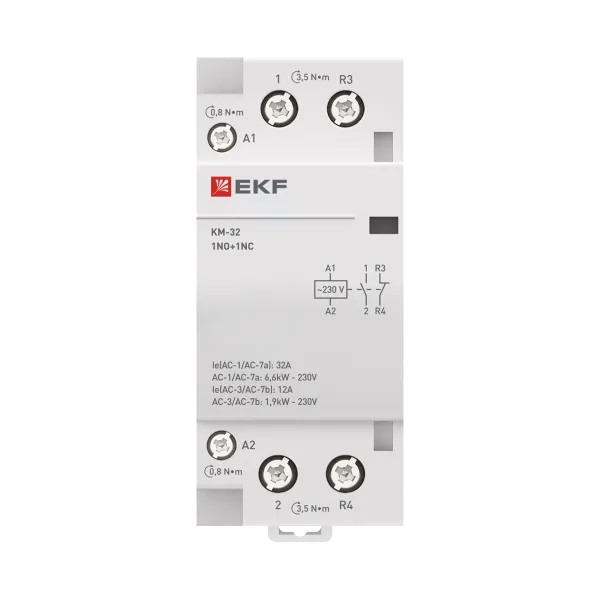 Контактор модульный КМ 32А NО+NC (2 мод.) EKF PROxima