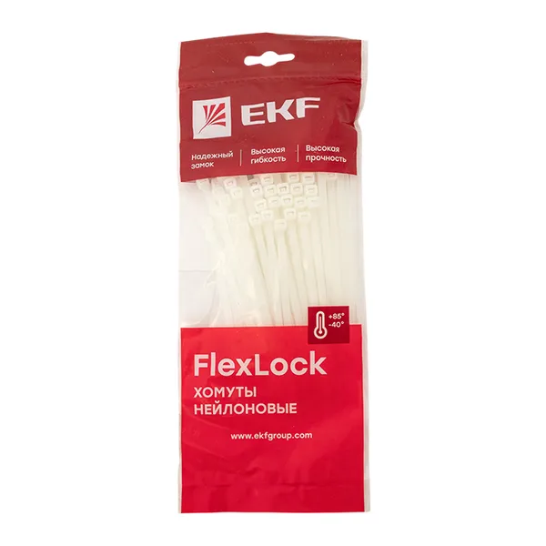 Хомут P6.6 стандартный (б), 4.6x120 (100шт) FlexLock EKF