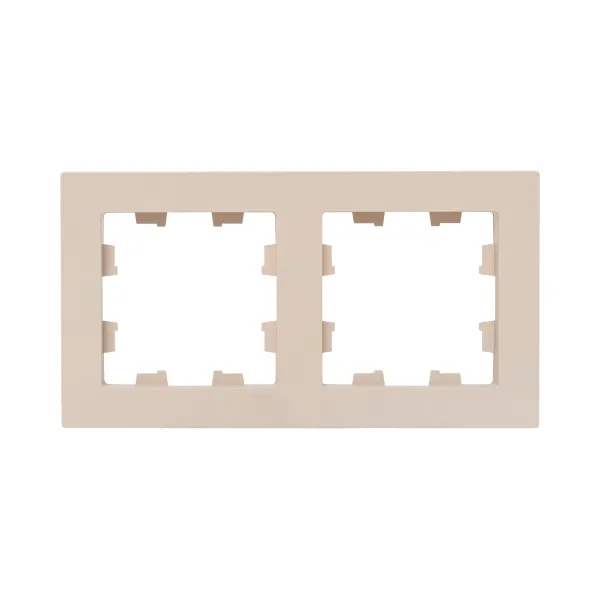 2 - местная рамка, кремовая, пластик Эпика EKF
