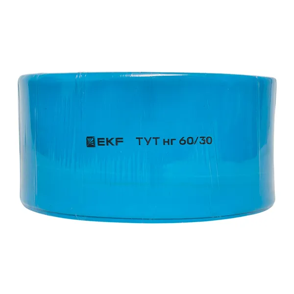 Термоусаживаемая трубка ТУТ нг 60/30 синяя рулон EKF PROxima