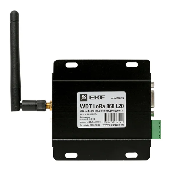 Модем беспроводной передачи данных WDT LoRa 868 L20 EKF PROxima