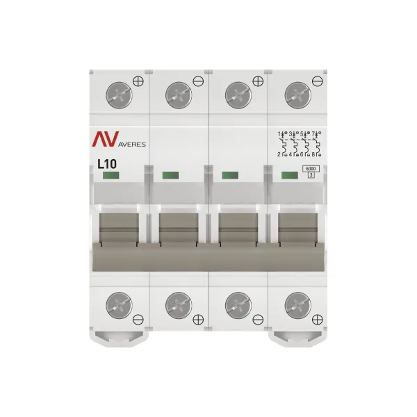 Выключатель автоматический AV-6 DC 4P 10A (L) 6kA EKF AVERES