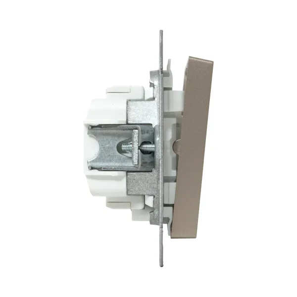 Механизм выключателя, одноклавишный, с подсветкой, шампань Эпика EKF