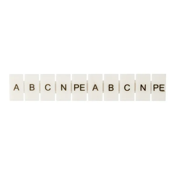 Маркеры для UT/ST/Push-in 2,5 с символами "A, B, C, N, PE" (100 шт.) EKF