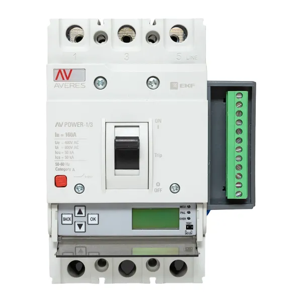 Автоматический выключатель AV POWER-1/3 160А 50kA ETU6.2 EKF AVERES