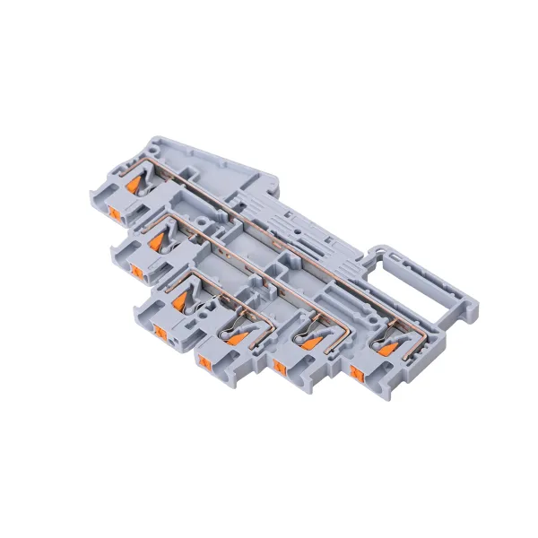 Клемма трёхуровневая Push-in 2.5 мм2 6 выводов серая EKF