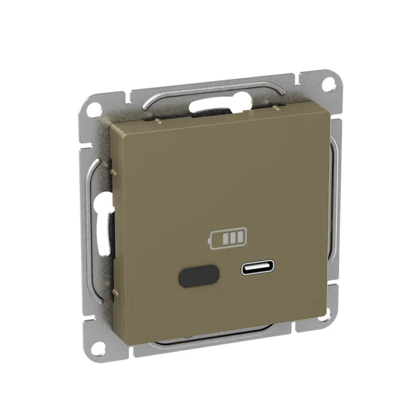 Механизм розетки USB-С, быстрая, шампань Эпика EKF