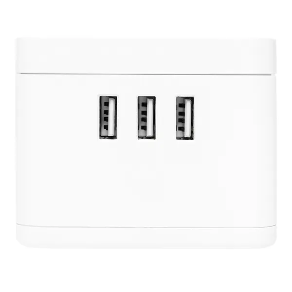 Удлинитель "Куб" 2 гнезда 3USB 2,4А+зарядное устройство 1,3 метра 1мм2