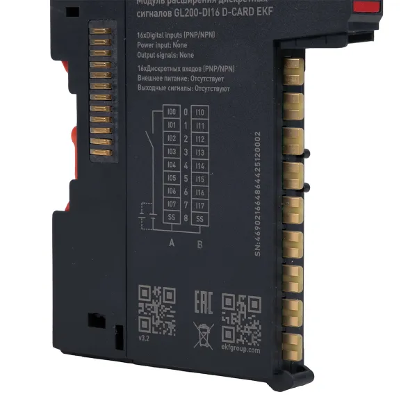 Модуль расширения дискретных сигналов GL200-DI16 D-CARD EKF