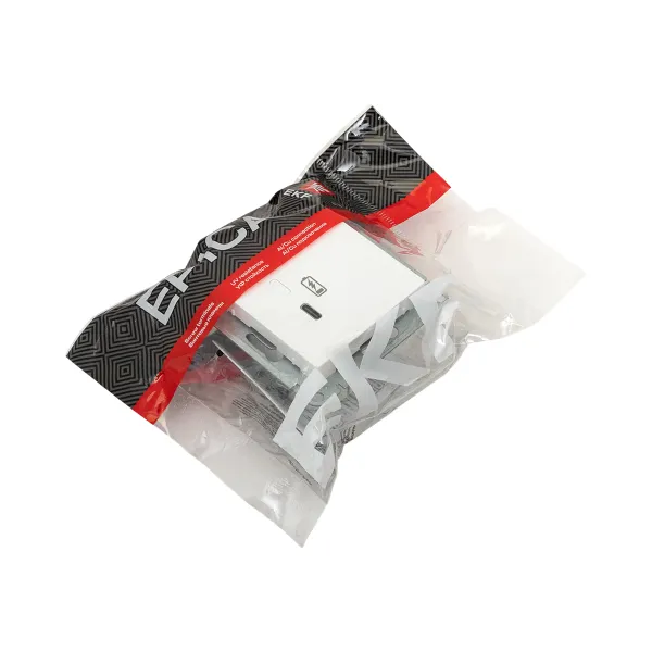 Механизм розетки USB-С, быстрая, белый Эпика EKF