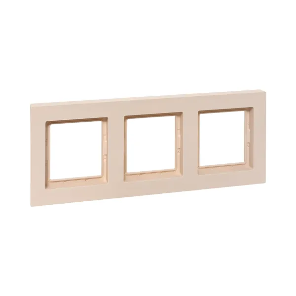 3 - местная рамка, IP44, кремовая, пластик Эпика EKF