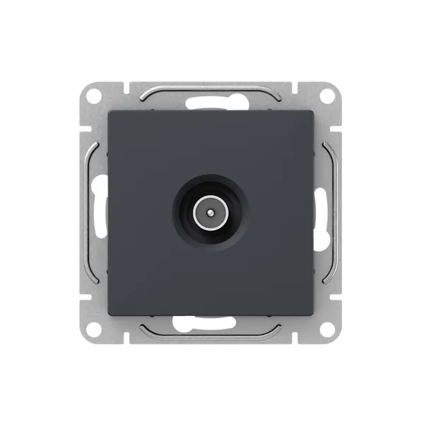 Механизм розетки TV, проходная, графит Эпика EKF