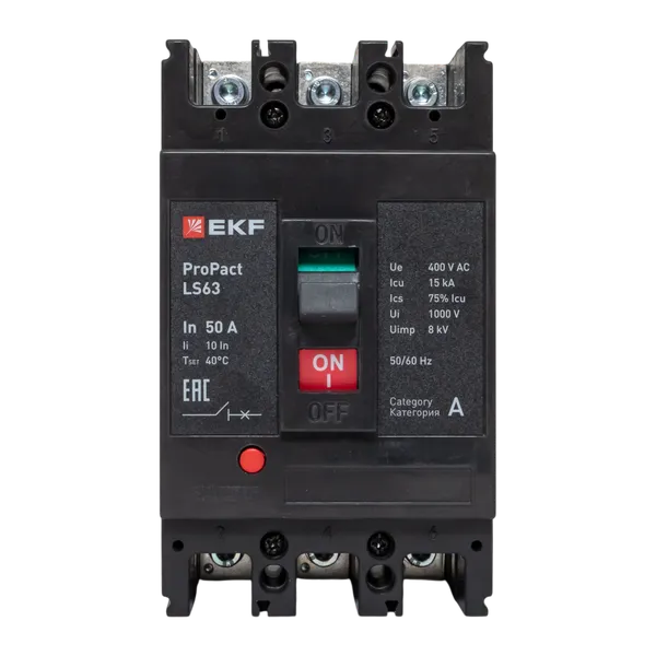 Автоматический выключатель LS63 15кА 3P 50А ProPact EKF