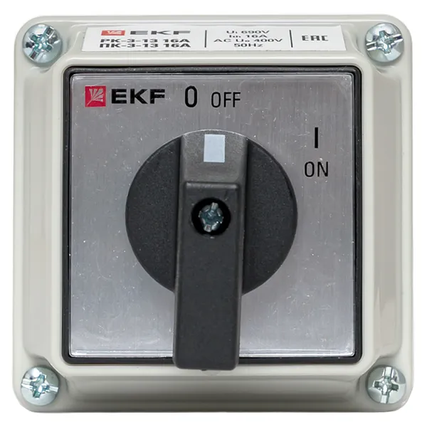 Переключатель кулачковый ПК-3-13 16А 3P "ВКЛ-ВЫКЛ" IP54 EKF PROxima