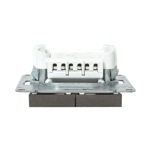 Механизм выключателя, двухклавишный, проходной, мокко Эпика EKF