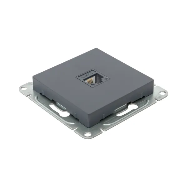 Механизм розетки RJ11, графит Эпика EKF