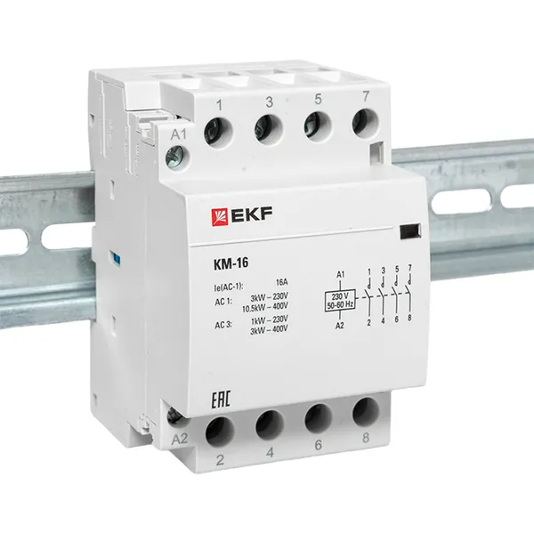 Контактор модульный КМ 16А 4NО (3 мод.) EKF PROxima