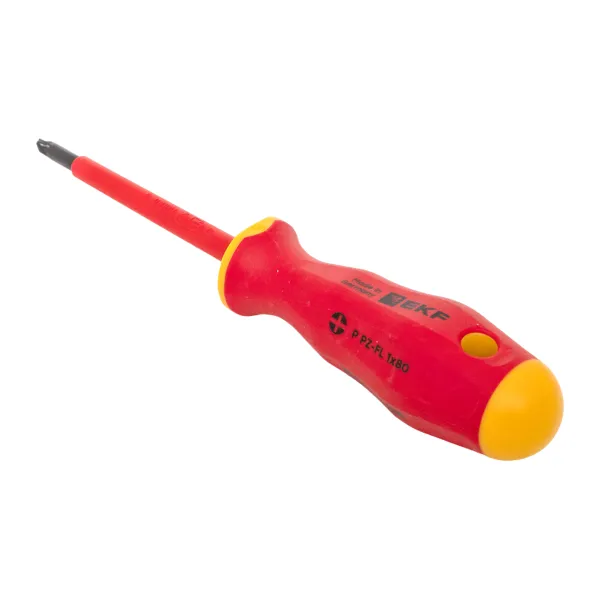 Отвертка Professional PZ-FL1х80 мм VDE 1000В EKF