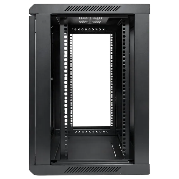 Шкаф настенный 19" TERACOM PRO 12U 600х600 мм дверь стеклянная с замком-ручкой чёрный