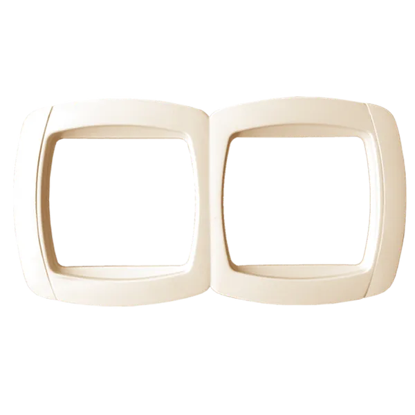 Париж Рамка 2-местная горизонтальная бежевая EKF Simple