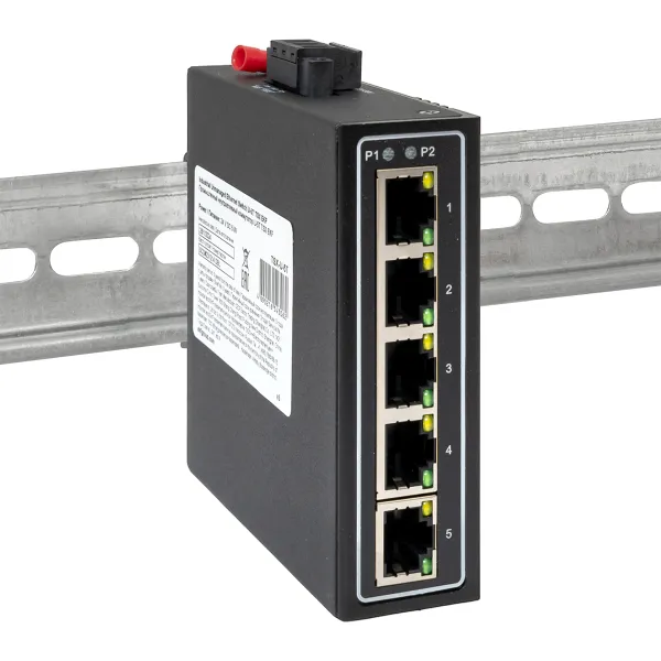 Промышленный неуправляемый коммутатор U-5T, 5 портов 10/100Base-T(X) RJ45, монтаж на динрейку TSX EKF