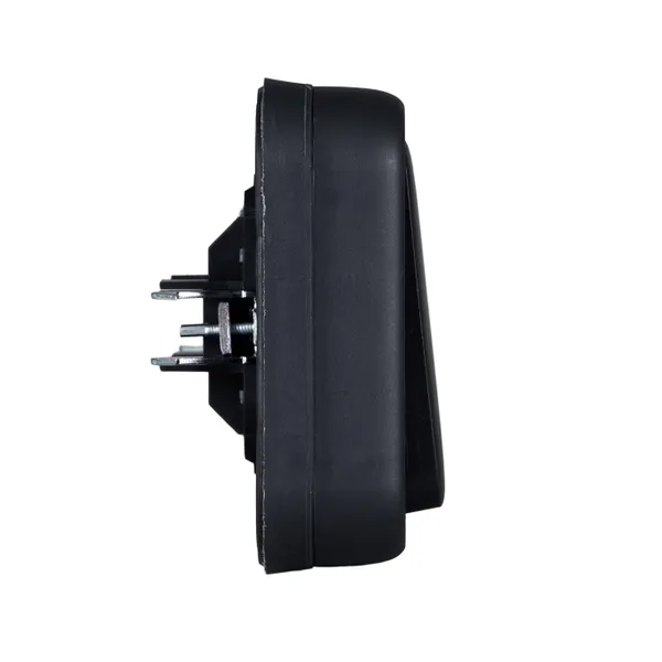 Выключатель, одноклавишный, кнопочный, СП, автоматические клеммы антрацит, Бронто EKF
