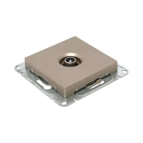 Механизм розетки TV, оконечная, шампань Эпика EKF