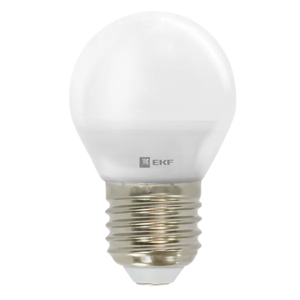 Лампа светодиодная FLL-G45 5W 2700К E27 EKF Simple