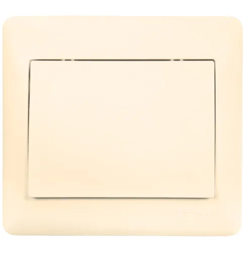 София Выключатель 1-клавишный,10А, бежевый EKF Simple