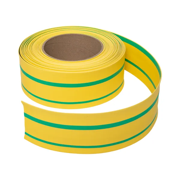 Термоусаживаемая трубка ТУТ нг 60/30 жел-зел рулон EKF PROxima