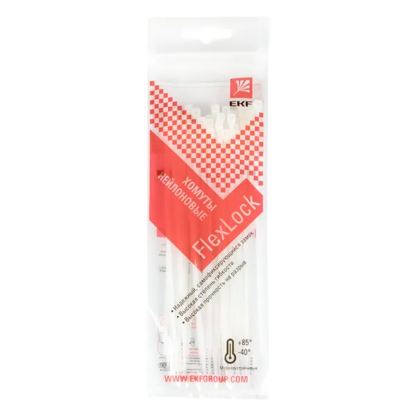 Хомут P6.6 стандартный (б), 2.5x150 (100шт) FlexLock EKF