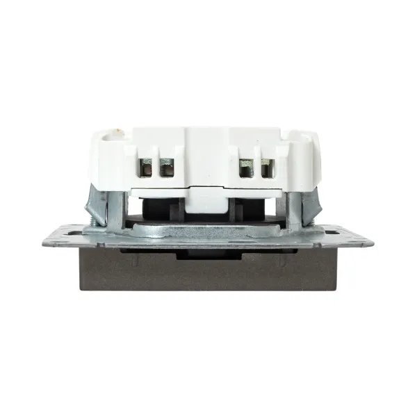 Механизм розетки, 16А, без заземления, со шторками, мокко Эпика EKF