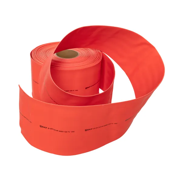 Термоусаживаемая трубка ТУТ нг 120/60 красная рулон EKF PROxima
