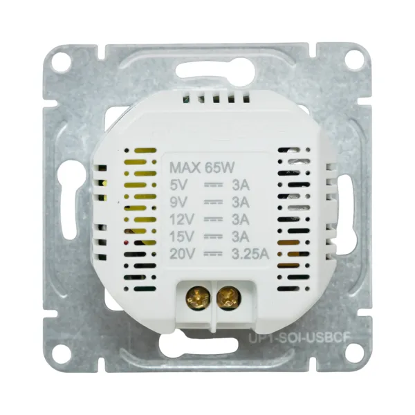 Механизм розетки USB-С, быстрая, кремовый Эпика EKF
