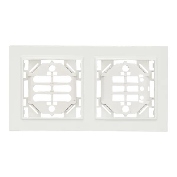 Минск Рамка 2-местная вертикальная белая EKF Basic