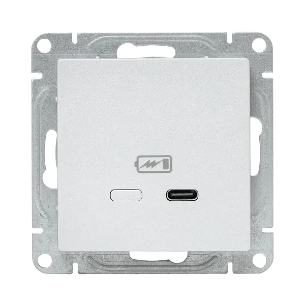 Механизм розетки USB-С, быстрая, алюминий Эпика EKF