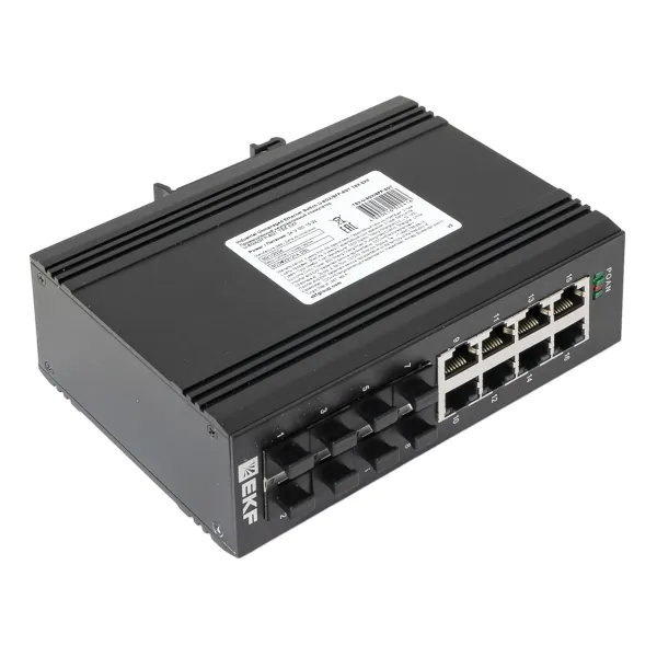 Промышленный неуправляемый коммутатор U-8GX/SFP-8GT, 8 портов 1000Base-X SFP, 8 портов 10/100/1000Base-T(X) RJ45, монтаж на динрейку TSX EKF