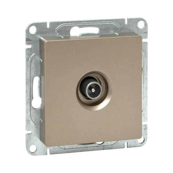 Механизм розетки TV, оконечная, шампань Эпика EKF