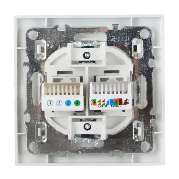 Минск Розетка RJ-45+Phone СП белая EKF