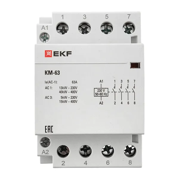Контактор модульный КМ 63А 4NО (3 мод.) EKF PROxima