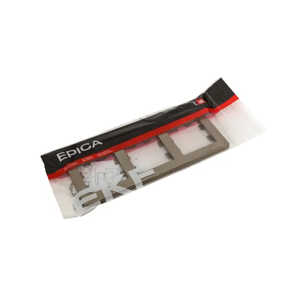 3 - местная рамка, шампань, пластик Эпика EKF