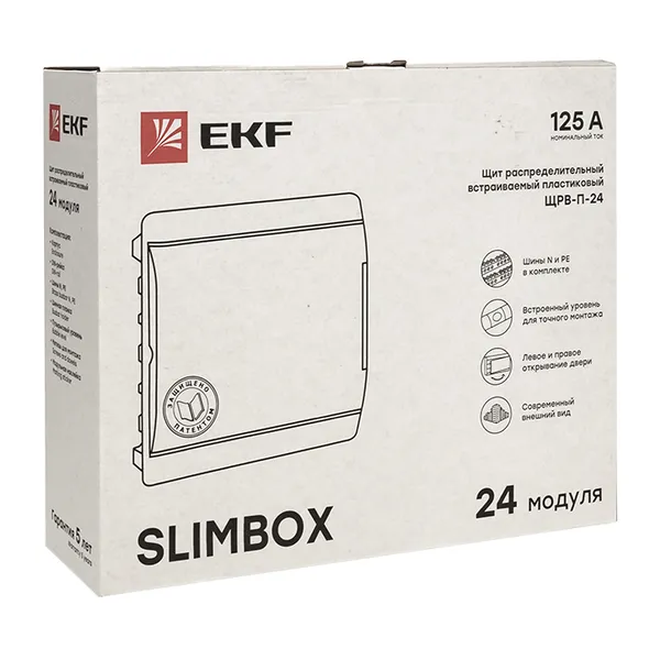 Щит распределительный ЩРВ-П-24 "SlimBox" белая дверца IP41 EKF