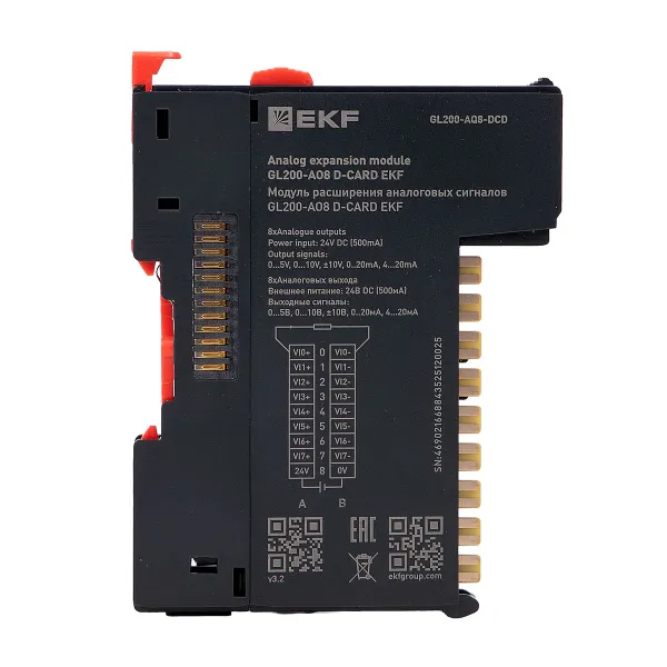 Модуль расширения аналоговых сигналов GL200-AO8 D-CARD EKF