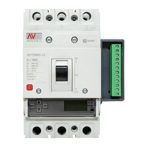 Автоматический выключатель AV POWER-1/3 160А 100kA ETU6.2 EKF AVERES