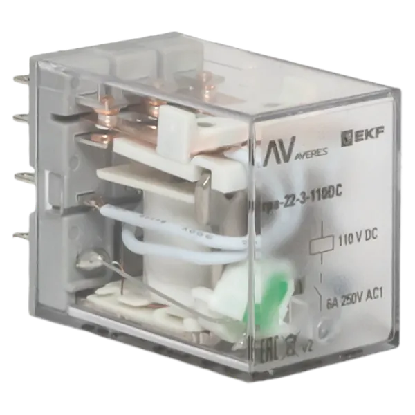 Реле промежуточное RPA 22/3 6A 110В DC EKF AVERES
