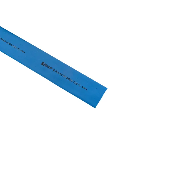 Термоусаживаемая трубка ТУТ нг 30/15 синяя рулон EKF PROxima